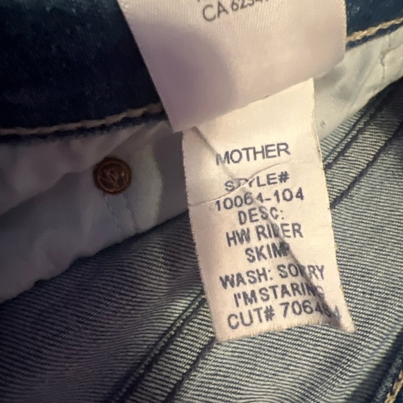 High Waisted Rider Skimp in Sorry I'm Staring MOTHER 31 Jeans - Picture 7 of 7